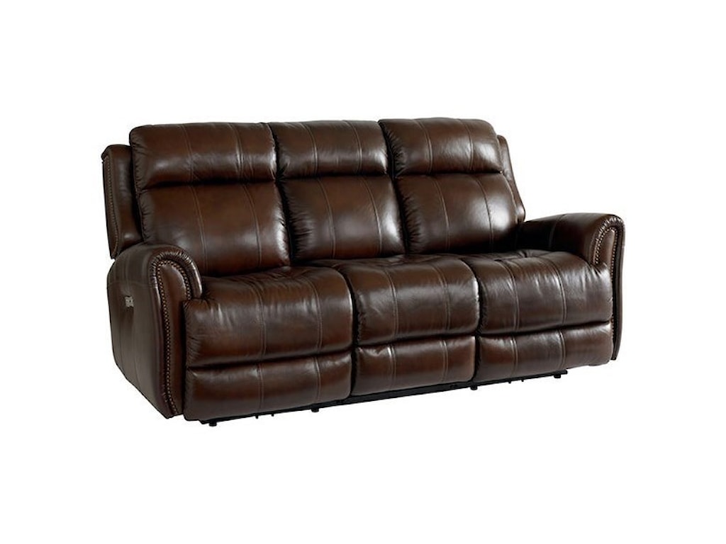 bassett leather tufted sofa